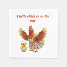 Eine süße kleine Henne ist auf dem Weg Baby-Party