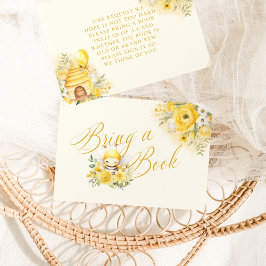 Eine süße kleine Honigbienendusche bringt ein Buch Begleitkarte