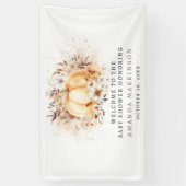 Eine süße kleine Kürbis-Neutral-Babydusche ist wil Banner (Vertikal)