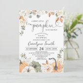 Eine süße kleine Kürbisfallen-Babydusche - Einladu Einladung (Stehend Vorderseite)