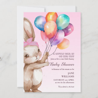 Eine süße kleine Mädchen-Baby-Party-Einladung Einladung