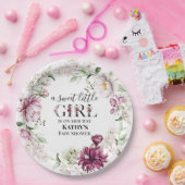 Eine süße kleine Mädchen-Duschplatte Pappteller (Party)