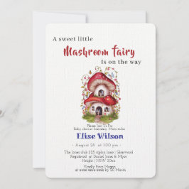 Eine süße, kleine Mashroom-Fee ist unterwegs Einladung