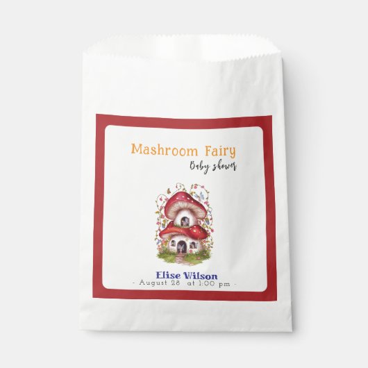 Eine süße, kleine Mashroom-Fee ist unterwegs Geschenktütchen (Vorderseite)