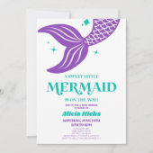 Eine süße kleine Meerjungfrau ist auf dem Weg zur Einladung (Vorderseite)