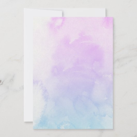 Eine süße kleine Meerjungfrau Pastel Girl Babydusc Dankeskarte (Rückseite)