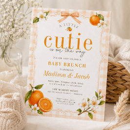 Eine süße kleine Orange Baby-Party-Brunch Einladung