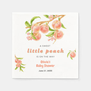Eine süße kleine Pfirsich-Baby-Party  Serviette