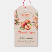 Eine süße kleine Pfirsichblütendusche Geschenkanhänger (Vorderseite)