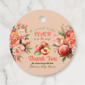 Eine süße kleine Pfirsichblütendusche Geschenkanhänger (Vorderseite)