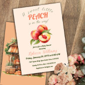 Eine süße kleine Pfirsichdusche Einladung