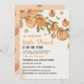 Eine süße kleine Pfirsichdusche Einladung (Vorne/Hinten)