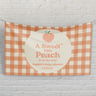 Eine süße kleine Pfirsichfrucht Rosa Orange Babypa Banner