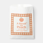 Eine süße kleine Pfirsichfrucht Rosa Orangen Babyd Geschenktütchen (Vorderseite)