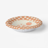 Eine süße kleine Pfirsichfrucht Rosa Orangen Babyd Pappteller (Gewinkelt)