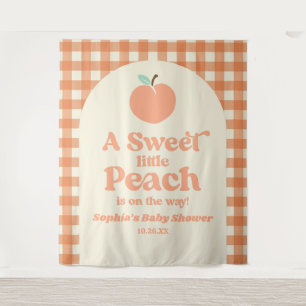 Eine süße kleine Pfirsichfrucht Rosa Orangen Babyd Wandteppich