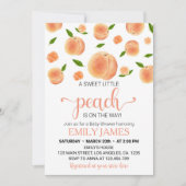 Eine süße kleine Pfirsichmädchendusche Einladung (Vorderseite)