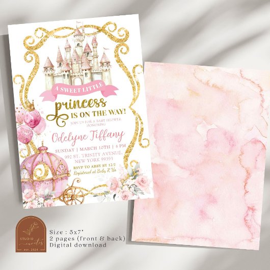 Eine süße kleine Princess-Babydusche Einladung