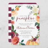Eine süße kleine Pumpkin Autumn Baby Dusche Einladung (Vorne/Hinten)