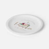 Eine süße kleine Pumpkin-Babydusche Pappteller (Schrägansicht)