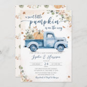 Eine süße kleine Pumpkin Herbst-Babydusche Einladung (Vorne/Hinten)