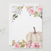 Eine süße kleine Pumpkin-Kindermädchendusche Einladung (Rückseite)