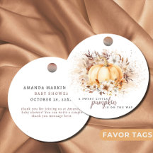 Eine süße, kleine Pumpkin-Neutral-Babydusche