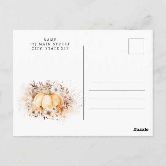 Eine süße, kleine Pumpkin-Neutral-Babydusche Postkarte (Rückseite)