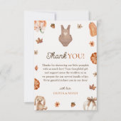 Eine süße kleine Pumpkin-Neutral-Fall-Baby-Dusche Dankeskarte (Vorderseite)