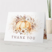 Eine süße, kleine Pumpkin-neutrale Babydusche, die Dankeskarte (Vorderseite)