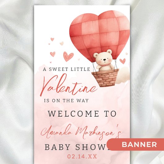 Eine süße Kleine Valentine Baby Dusche Empfang Banner