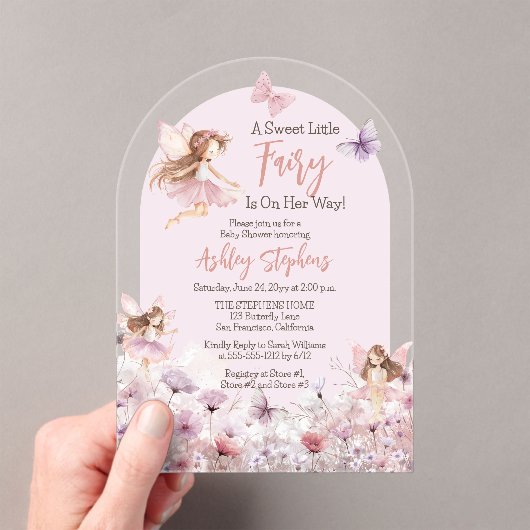 Eine süße kleine Wildblumen mit einer Girl-Babydus Acryleinladungen (Insitu (Handheld))