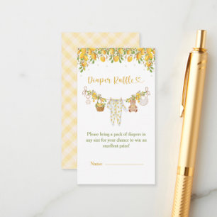 Eine süße kleine Zitronen-Zitrus-Baby-Party Begleitkarte