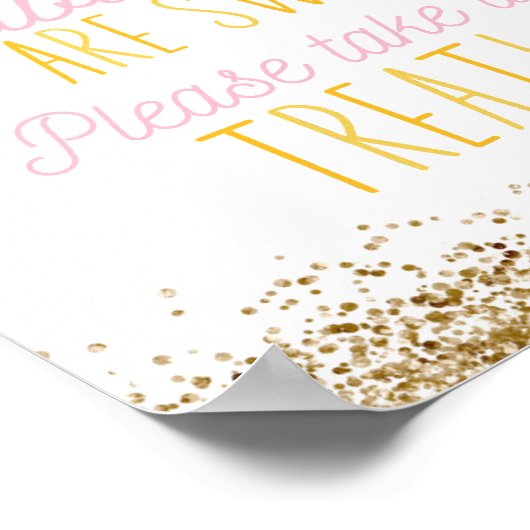 Eine süße kleine Zitronendusche liebt das Schild (Ecke)