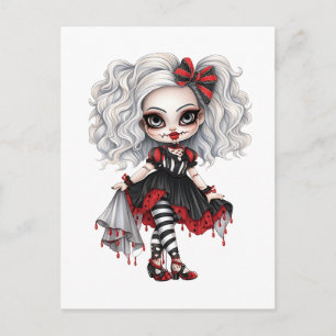 Eine süße Mädchen-Halloween-Design-Kollektion 7 Feiertagspostkarte