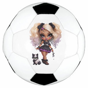 Eine süße Mädchen-Halloween-Design-Kollektion 8 Fußball