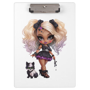 Eine süße Mädchen-Halloween-Design-Kollektion 8 Klemmbrett