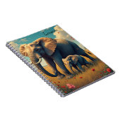 Eine süße Mama und ein Baby Elephant Personalisier Notizblock (Rechte Seite)