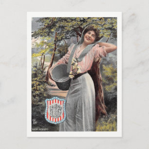 Eine süße New Jersey Shields Girl, Vintage Postkarte