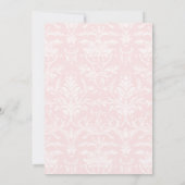 Eine süße Pink Bow Boho Coquette Baby Girl Dusche Einladung (Rückseite)