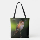 Eine süße Rufous-Hummingvogel-Pose auf dem Obstbau Tasche (Rückseite)