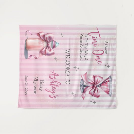 Eine süße Tini-One-Coquette-Babydusche im Hintergr Wandteppich (Vorderseite (Horizontal))