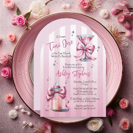 Eine süße Tini-One-Pink-Coquette-Girl-Babydusche Einladung