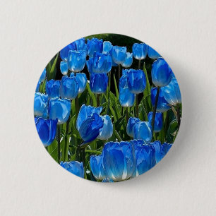 Eine süße und elegante blaue Blumenbrosche Button
