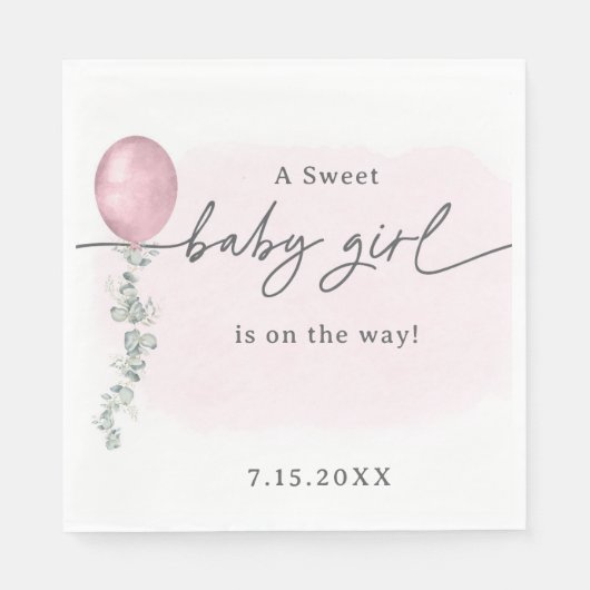 Eine Sweet Baby Girl Babydusche Serviette (Vorderseite)