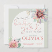 Eine Sweet Baby Girl Desert Cactus Dusche Einladun Einladung (Vorderseite)