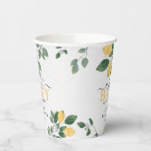 Eine Sweet Baby Watercolor Lemon Babydusche Pappbecher (Links)