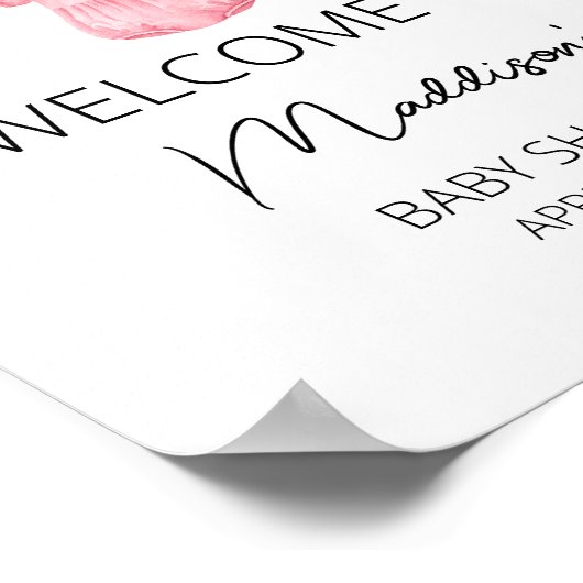 Eine Sweet Girl Baby Kleidung Babydusche Willkomme Poster (Ecke)