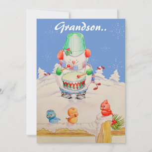 EINE SWEET GRANDSONS CHRISTMAS CARD FEIERTAGSKARTE