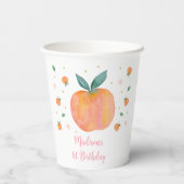Eine Sweet Peach Geburtstagspapier Cups Pappbecher (Rückseite)